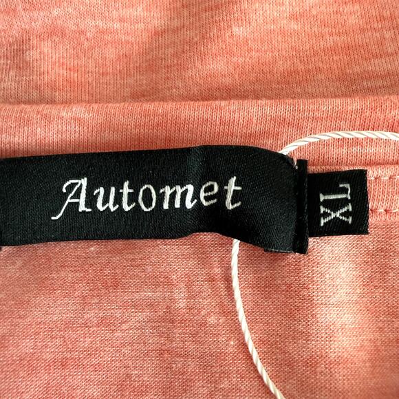 NWT Automet Womens XL Long Sleeve Pink Blouse Top Casual Cozy Leisure Layers - Picture 5 of 12